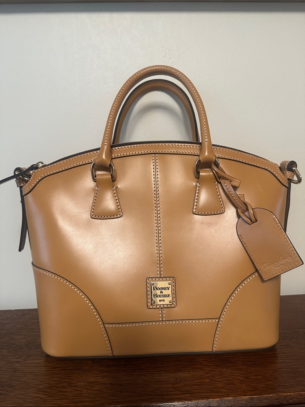 Dooney & Bourke Caramel Tan Leather Satchel